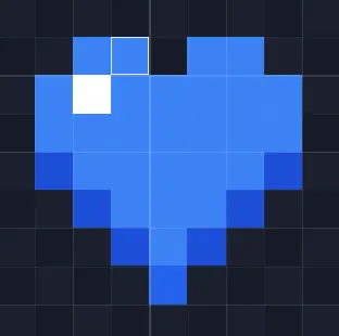 Simple blue hearts