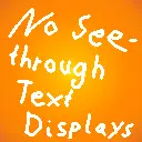 No See Through Text Displays