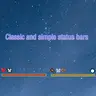 Classic and simple status bars