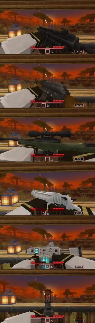 3D Weapons with Animations
