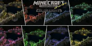Shaders for Neon Colorful Torches | Minecraft 1.2.8 PE WIN 10