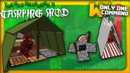 Minecraft tents and camp fires with only 2 command blocks (camping mod vanilla)