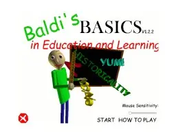Baldis Basics Education and learning 1.12