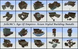 JelleMC's Age Of Empires Asian Styled Building Bundle (Schematics Included)