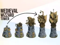 Medieval Fantasy Mage Tower - Build Stages