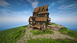 Medieval House - Skyrim Inspiration (Timelapse + Download)