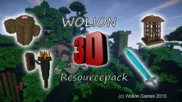 Wolion 3D resource pack [1.8.x] [64px] [128px] (standalone)