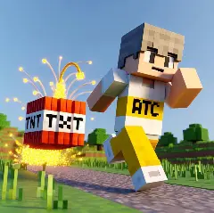 Minecraft but 9 tnt will spawn in every 1 minute by DtA MC